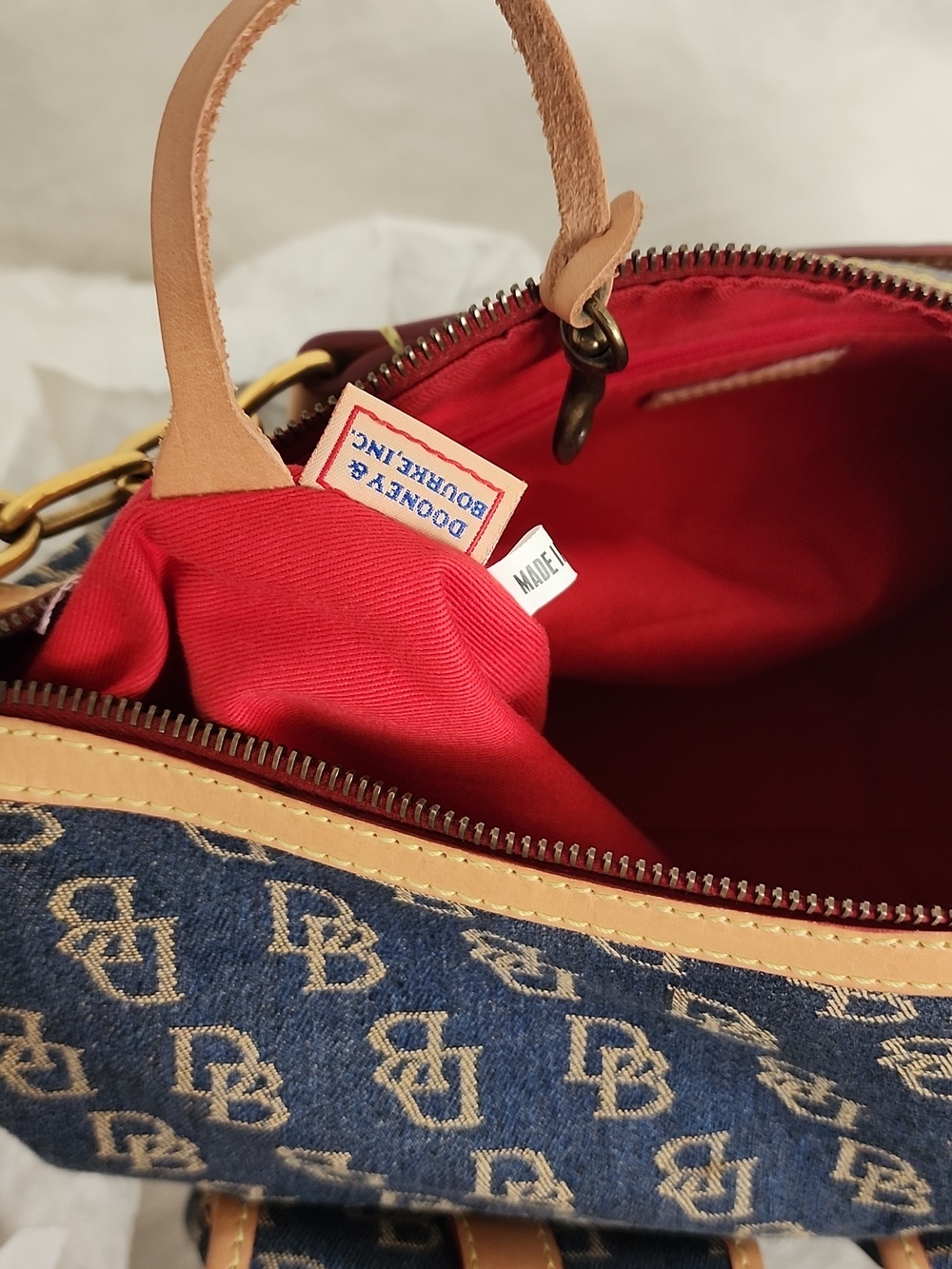 Dooney & Bourke Denim Monogram Hobo - Picture 7 of 11
